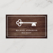 Rustic Barn Wood Antiek Key Real Estate Visitekaartje (Voorkant)