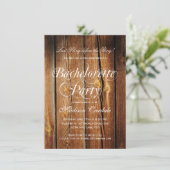 Rustic Barn Wood Bachelorette Party Kaart (Staand voorkant)