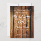 Rustic Barn Wood Bachelorette Party Kaart (Voorkant)