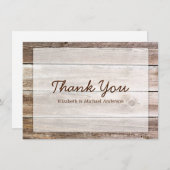 Rustic Barn Wood Bedankkaart (Voorkant / Achterkant)