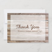 Rustic Barn Wood Bedankkaart (Voorkant)