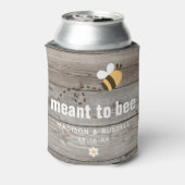 Rustic Barn Wood betekent weddenschap Blikjeskoeler (Blikje Achterkant)