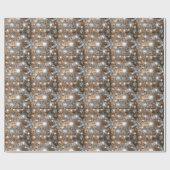 Rustic Barn Wood, bevroren zilveren sneeuwvlokken Cadeaupapier (Vlak)