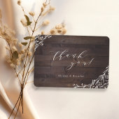 Rustic Barn Wood Boho Floral Country bedankt