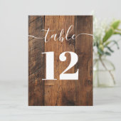 Rustic Barn Wood Boho Tafelnummer (Staand voorkant)