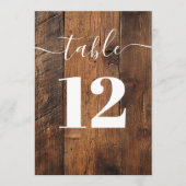 Rustic Barn Wood Boho Tafelnummer (Voorkant)