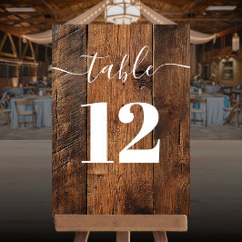 Rustic Barn Wood Boho Tafelnummer