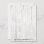 Rustic Barn Wood Bridal Shower Aankondiging (Achterkant)