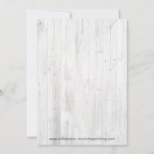 Rustic Barn Wood Bridal Shower Aankondiging (Achterkant)