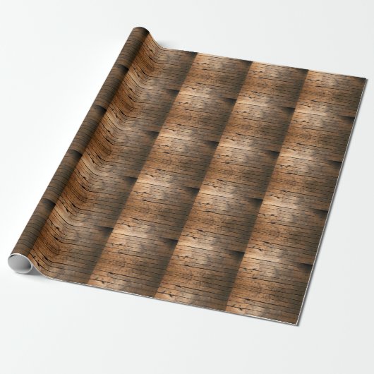 Rustic Barn Wood Cadeaupapier (Uitgerold)
