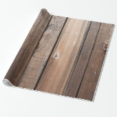 Rustic Barn Wood Cadeaupapier (Uitgerold)