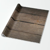 Rustic Barn Wood Cadeaupapier (Uitgerold)