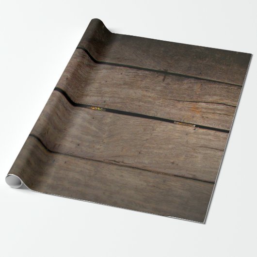 Rustic Barn Wood Cadeaupapier (Uitgerold)