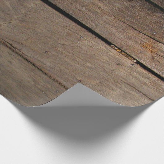 Rustic Barn Wood Cadeaupapier (Hoek)