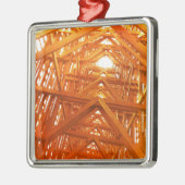 Rustic Barn Wood Construction Metalen Ornament (Links)