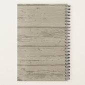Rustic Barn Wood Coral Gerber Daisy Mason Jar Planner (Achterkant)