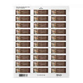 Rustic Barn Wood Country Floral Weddenschap Etiket (Full Sheet)