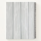 Rustic Barn Wood Country Monogramed Notitieboek (Achterkant)