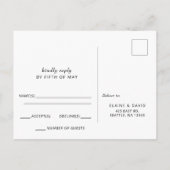 Rustic Barn Wood Country Sunflower RSVP Uitnodiging Briefkaart (Achterkant)
