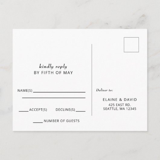 Rustic Barn Wood Country Sunflower RSVP Uitnodiging Briefkaart (Achterkant)