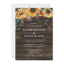 Rustic Barn Wood Country Sunflower Weddenschap
