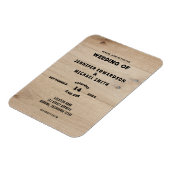 Rustic barn wood country wedding invitation magneet (Linkerzijde)