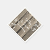 Rustic Barn Wood Country Wedding Napkins Servet (Hoek)