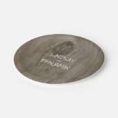 Rustic Barn Wood Country Wedding Papieren Bordje (Gekanteld)