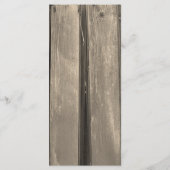 Rustic Barn Wood Country Wedding Programme Programmakaart (Achterkant)