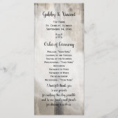 Rustic Barn Wood Country Wedding Programme Programmakaart (Voorkant)