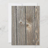 Rustic Barn Wood Daisy Wedding Invitations Kaart (Achterkant)