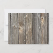 Rustic Barn Wood Daisy Wedding RSVP-reactiekaarten RSVP Kaartje (Achterkant)