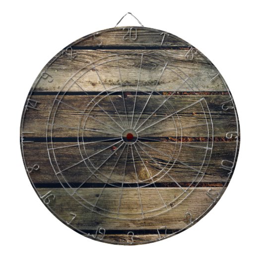 Rustic Barn Wood Dartbord (Voorkant)