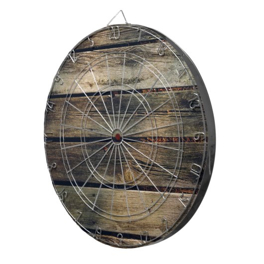 Rustic Barn Wood Dartbord (Voorkant Rechts)
