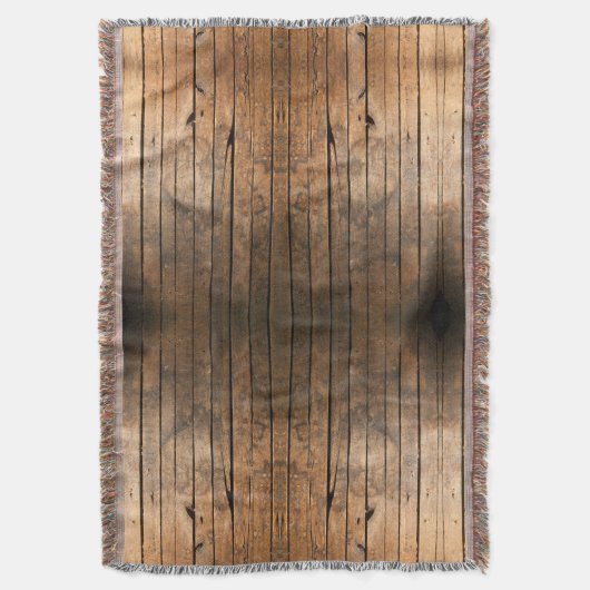 Rustic Barn Wood Deken (Voorkant Verticaal)