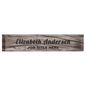 Rustic Barn Wood Desk Name Bord Naambordje (Voorkant)