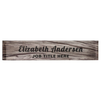 Rustic Barn Wood Desk Name Bord Naambordje