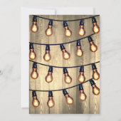 Rustic Barn Wood & Edison Bulbs Wedding Kaart (Achterkant)