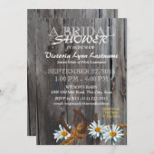 Rustic Barn Wood en Daisies Vrijgezellenfeest Kaart (Voorkant / Achterkant)