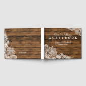 Rustic Barn Wood en Lace Gastenboek (Volledig)