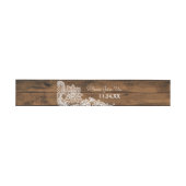 Rustic Barn Wood en Lace | Weddenschap Uitnodigingen Wikkel (Vlak)
