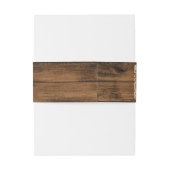 Rustic Barn Wood en Lace | Weddenschap Uitnodigingen Wikkel (Achterkant Voorbeeld)