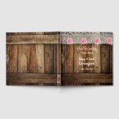 Rustic Barn Wood en Lace Wedding Gastenboek (Volledig)