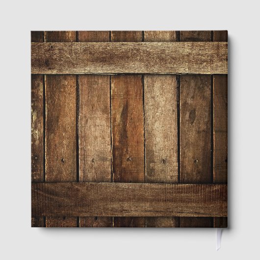 Rustic Barn Wood en Lace Wedding Gastenboek (Achterkant)