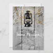 Rustic Barn Wood en Lantern Picnic Birthday Party Kaart (Voorkant)