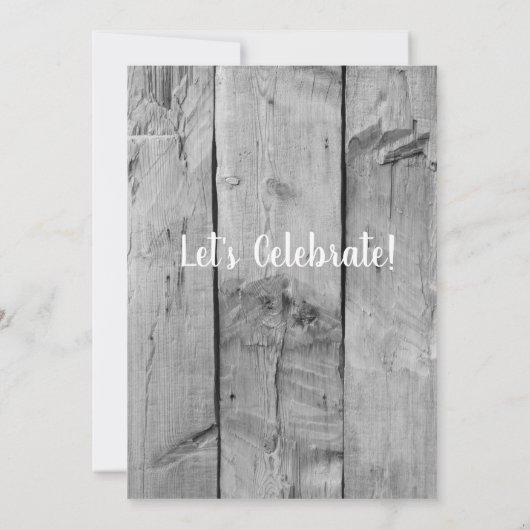 Rustic Barn Wood en Lantern Picnic Birthday Party Kaart (Achterkant)