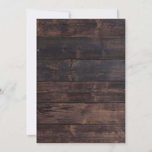 Rustic Barn Wood en String Lights Family Reunion Kaart (Achterkant)