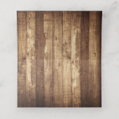 Rustic Barn Wood Fairy Lights Blank Folded Wedding Plaatskaartje (Binnenkant ongevouwen)