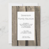 Rustic Barn Wood Family Reunion Kaart (Voorkant)