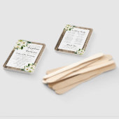 Rustic Barn Wood Floral Wedding Ceremony Programme Handwaaier (Niet-gemonteerd)